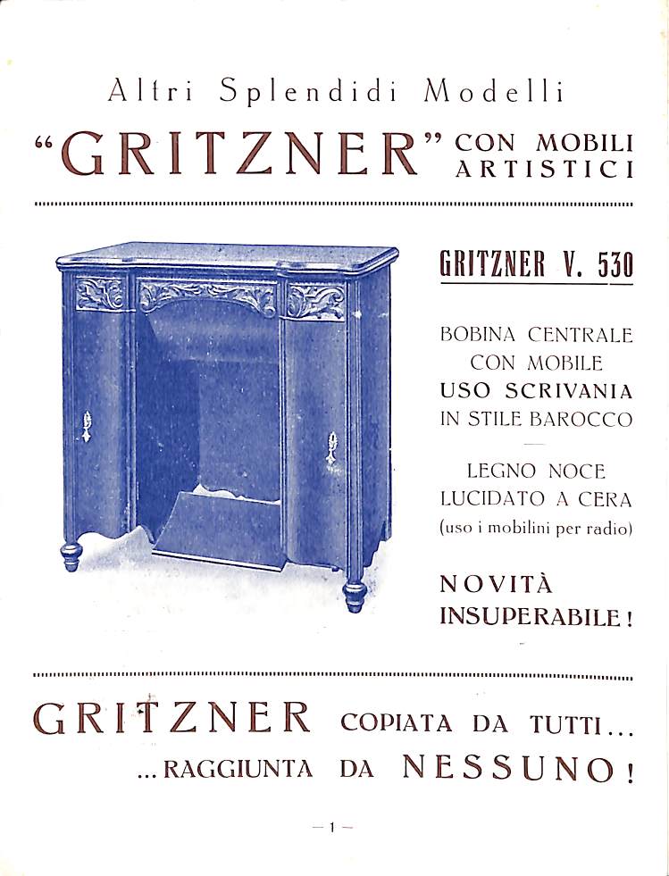 Altri splendidi modelli Gritzner con mobili artistici (pieghevole macchine da cucire)